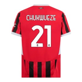 Virallinen pelipaita AC Milan Chukwueze 21 Koti 2024-25 Lyhythihainen - Miesten